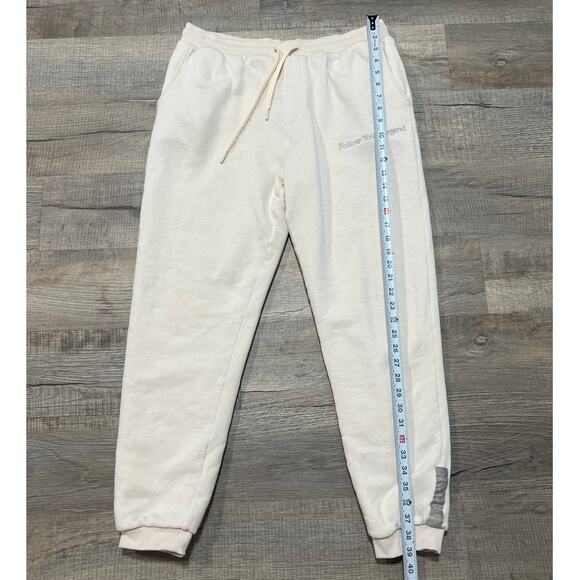 Follow Your Legend Alpaca Organic Cotton Mens Size Large Fleece Jogger Pants - Picture 6 of 8